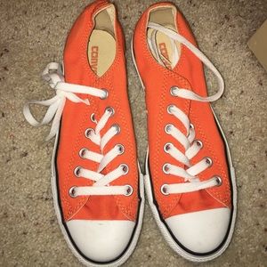 Orange converse shoes